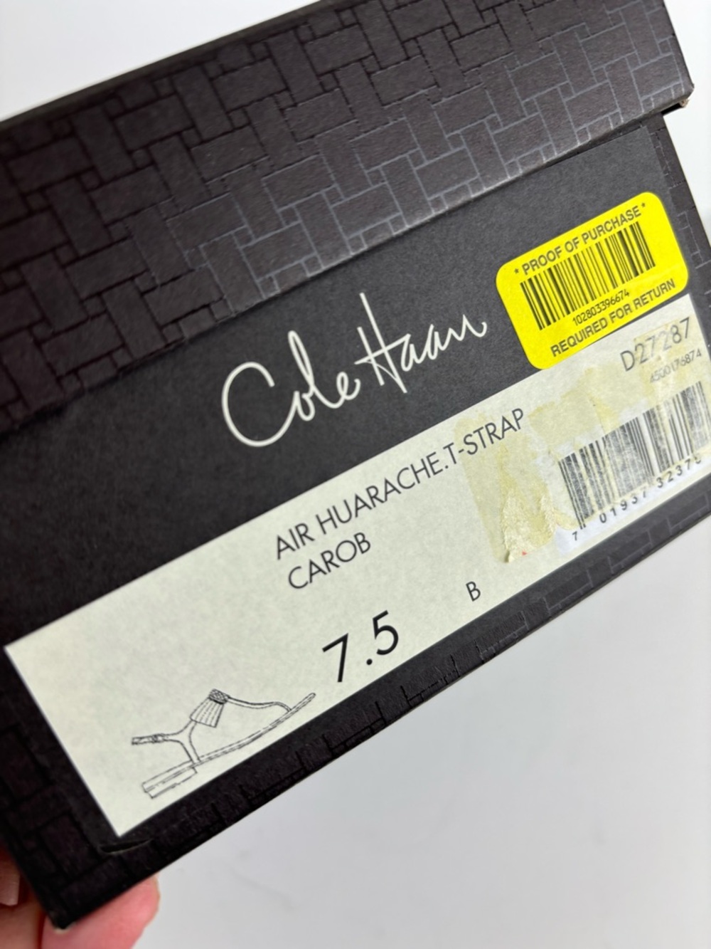 Cole Hasn AIR Huarache T-strap brown sandle-woman’s 7.5-NIB - Picture 11 of 11